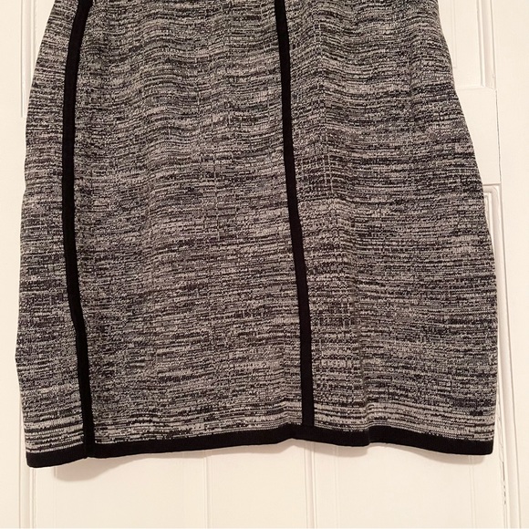 Ann Taylor cotton blend heathered black and white mini contour skirt size Medium - Picture 6 of 16